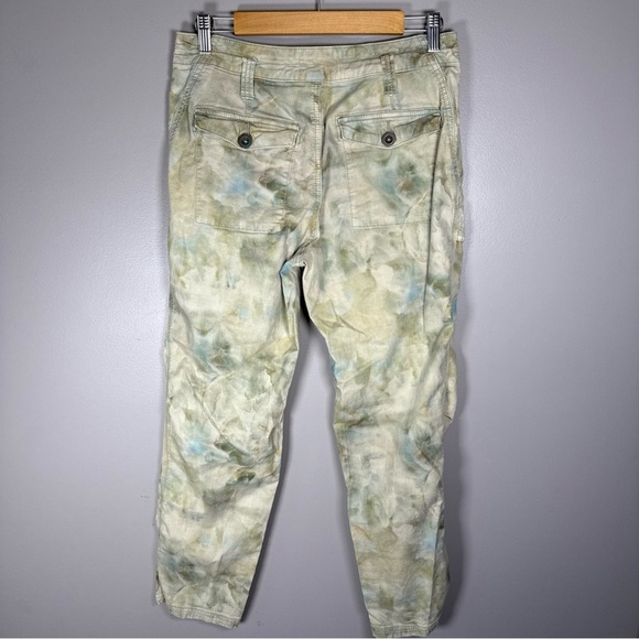 Anthropologie The Wanderer Cargo Pants Womens Size 29 Green Linen Blend - Picture 5 of 11